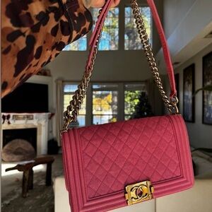 Chic Quilted Pink Chanel Handbag